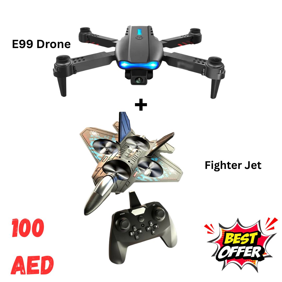 E99 4K Camera Drone + High-Speed Fighter Jet Toy