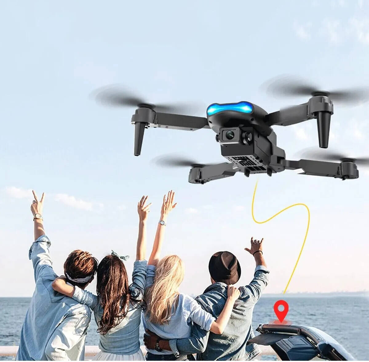 E99 4K Camera Drone + High-Speed Fighter Jet Toy