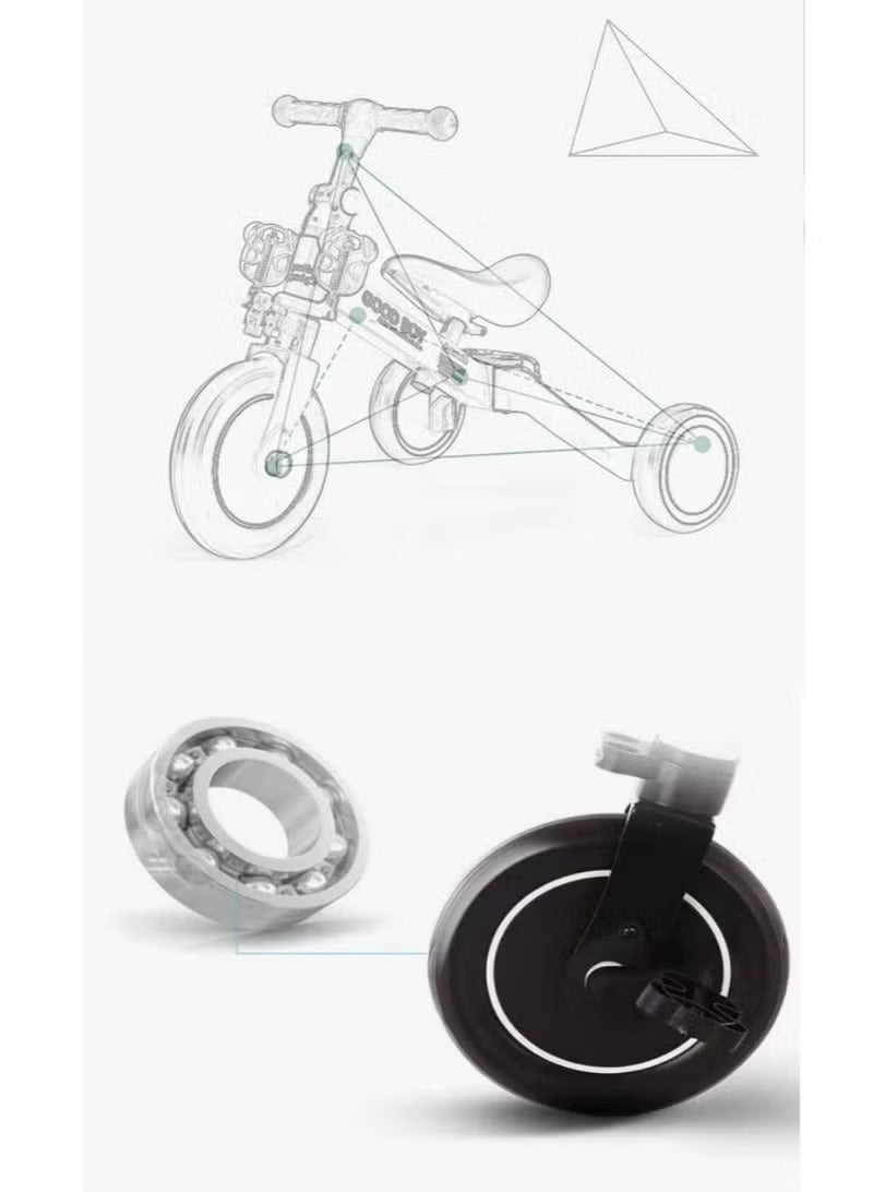 3-in-1 Convertible Kids Tricycle Balance Bike