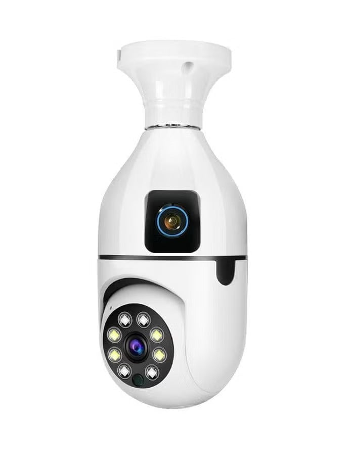 Dual WIFI Light Bulb Security Camera - 360° WiFi CCTV Camera for Home